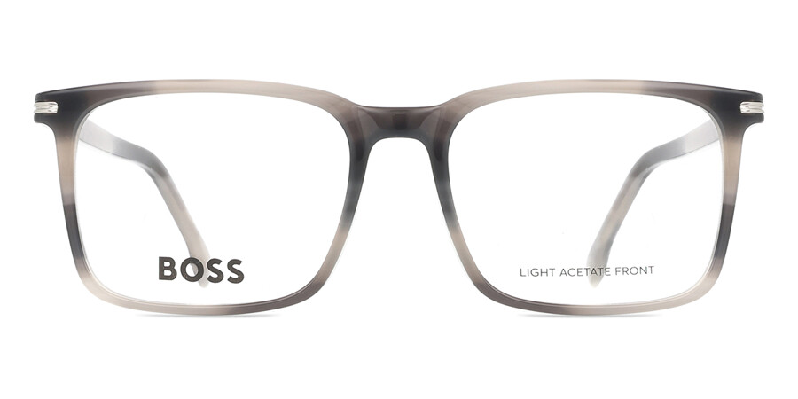 Boss 1753 BOSS 1753/G Asian Fit 2W8 Rectangle Grey Black Horn Frame Eyeglasses ...