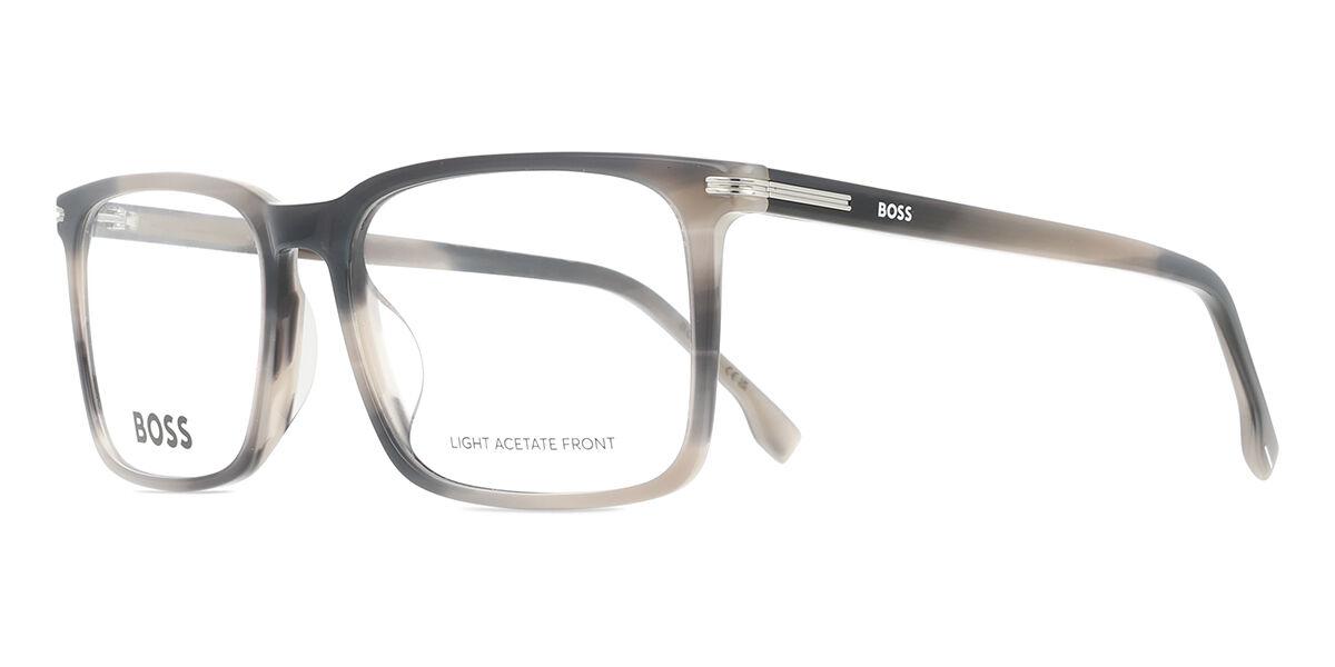 Boss 1753 BOSS 1753/G Asian Fit 2W8 Rectangle Grey Black Horn Frame Eyeglasses ...